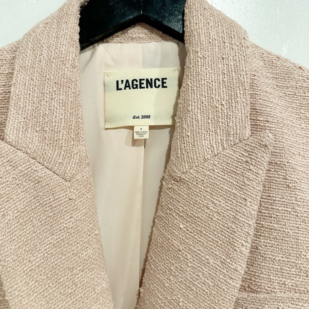 L'Agence Kenzie Double Breasted Blazer in Petal Pink Size 6 Old Money - Picture 9 of 13